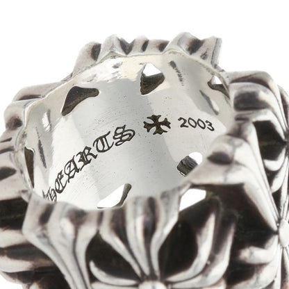 Chrome Hearts 925 Silver Square Cross Ring Size US 9.5