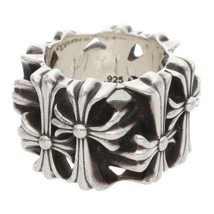 Chrome Hearts 925 Silver Square Cross Ring Size US 9.5