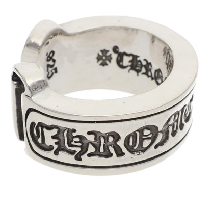 Chrome Hearts LG SCROLL LABEL Ring Silver (Silver 12g)