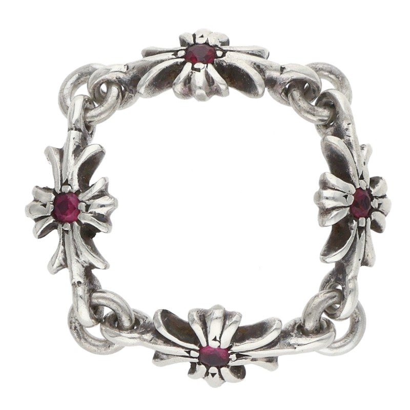 Chrome Hearts RING TNY E CH PLS RUBY Silver Size ONE SIZE