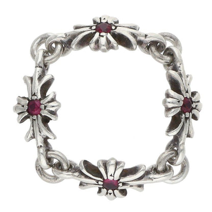 Chrome Hearts RING TNY E CH PLS RUBY Silver Size ONE SIZE