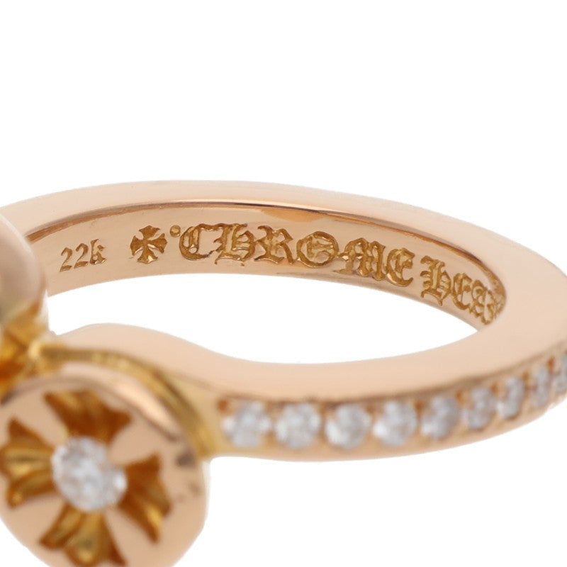 Chrome Hearts 22K DBL NGTV CH PLUS DMND Gold Size ONE SIZE