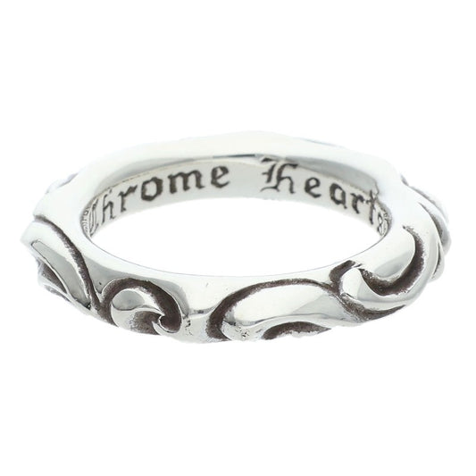 Chrome Hearts SCRL BAND 925 Silver Ring Size ONE SIZE