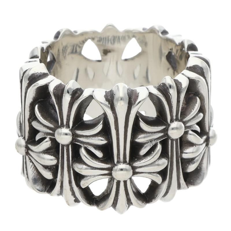 Chrome Hearts Cemetery Cross 925 Silver Ring Size ONE SIZE
