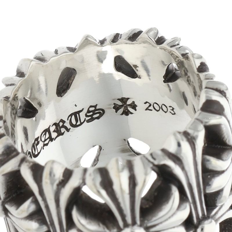 Chrome Hearts Cemetery Cross 925 Silver Ring Size ONE SIZE