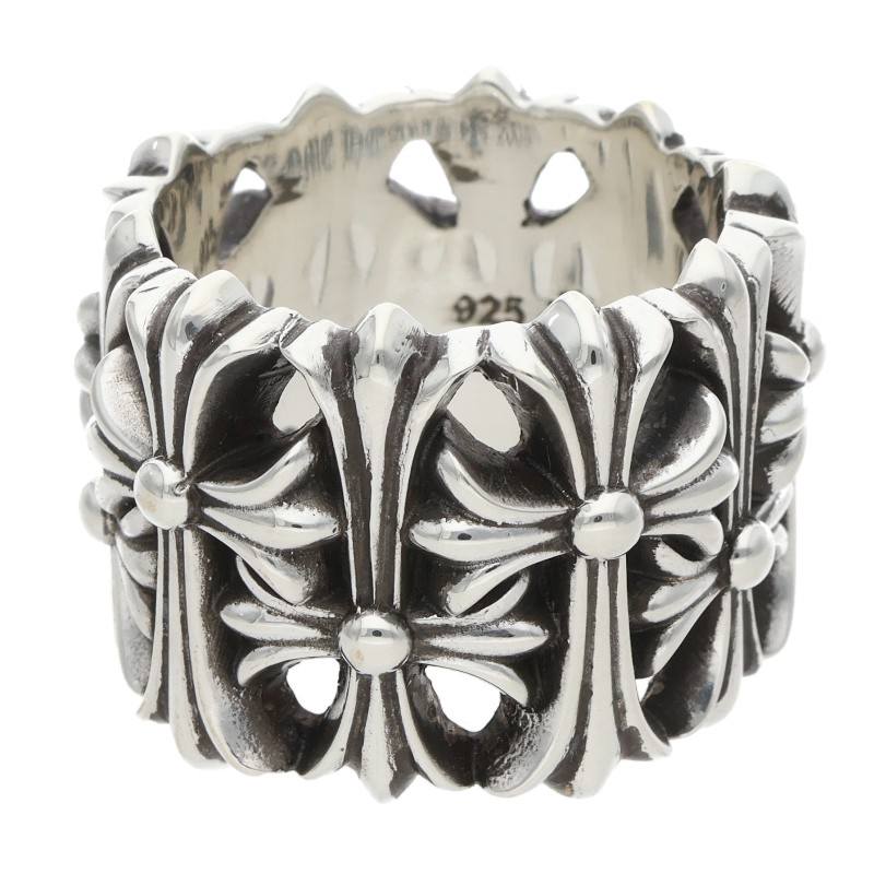 Chrome Hearts Cemetery Cross 925 Silver Ring Size ONE SIZE