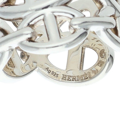 HERMES Chaine d'Ancre Enchainee GM Silver Ring Size ONE SIZE