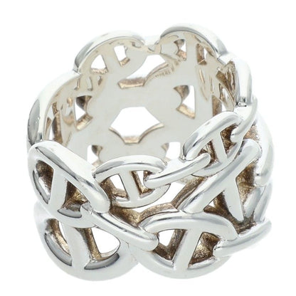 HERMES Chaine d'Ancre Enchainee GM Silver Ring Size ONE SIZE