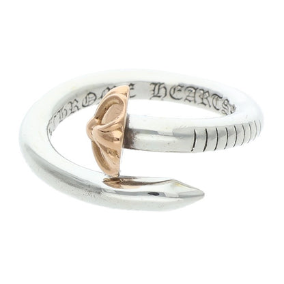 Chrome Hearts NAIL CRSBALL W GLD Ring 925/22K Size US 6.5