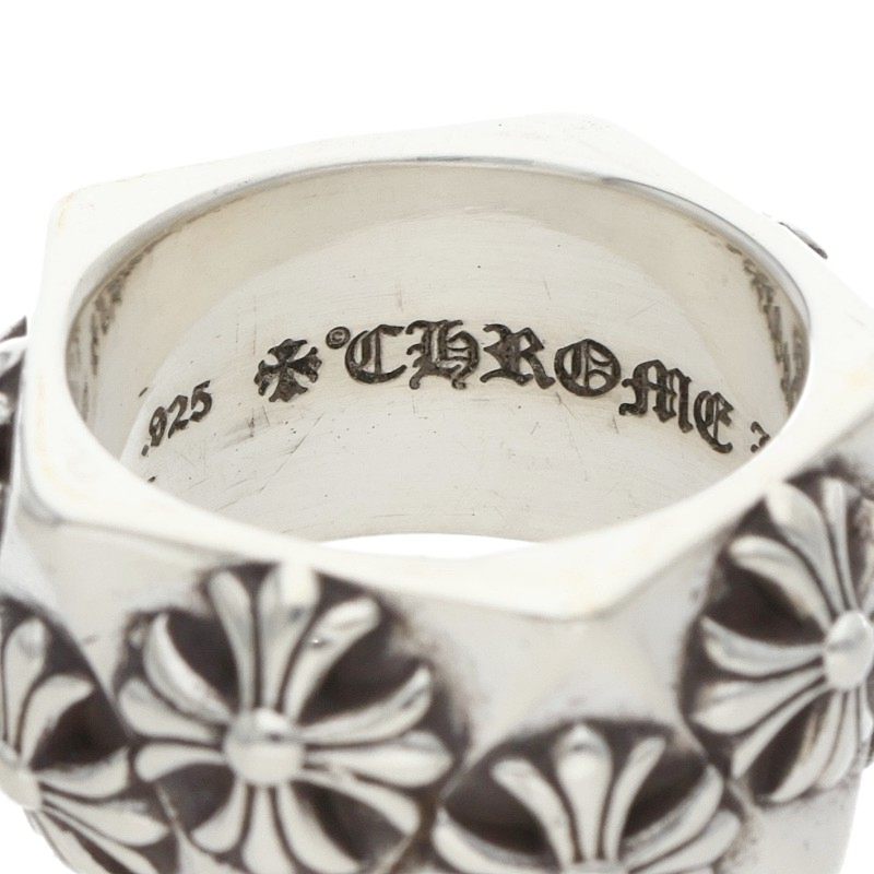 Chrome Hearts PENTAGON CH PLUS 925 Silver Ring Size ONE SIZE