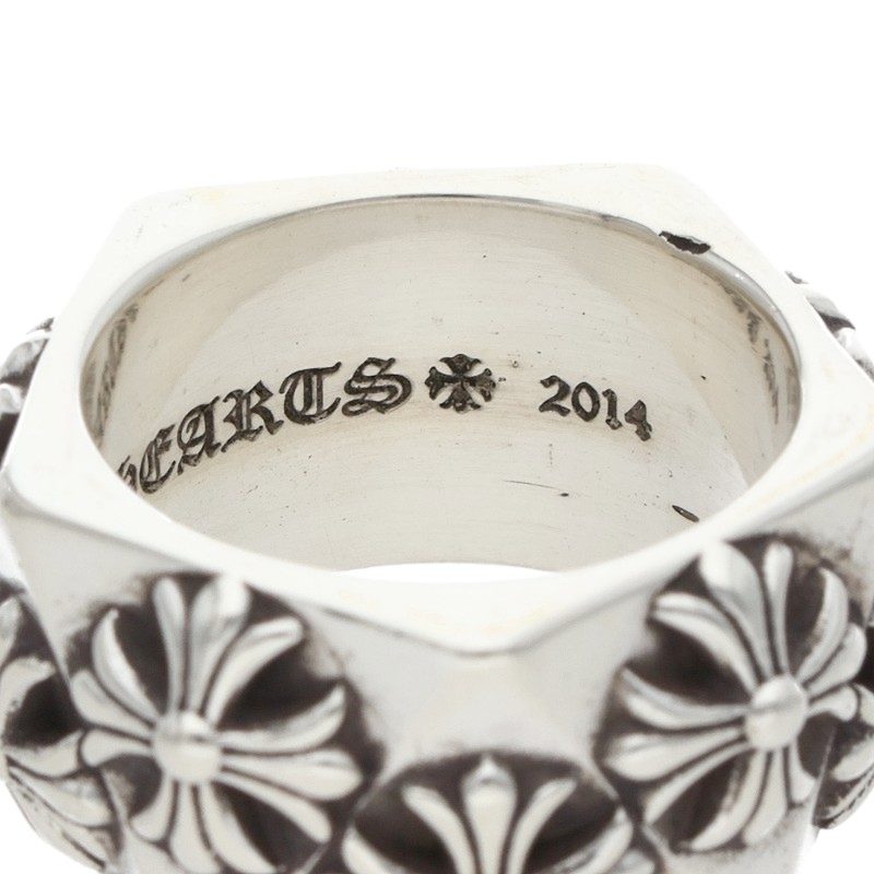 Chrome Hearts PENTAGON CH PLUS 925 Silver Ring Size ONE SIZE
