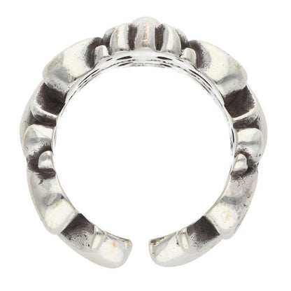 Chrome Hearts DBL FLRL CRS 925 Silver Ring Size US 8.5
