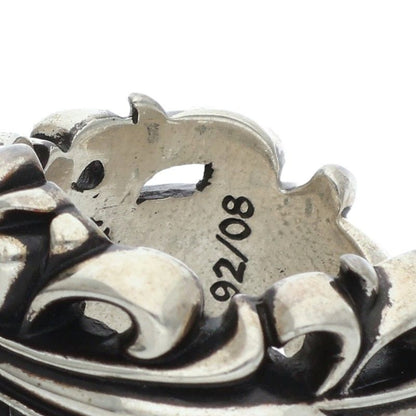 Chrome Hearts DBL FLRL CRS 925 Silver Ring Size US 12