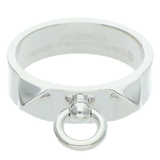 HERMES Collier de Chien PM Silver Ring Size ONE SIZE