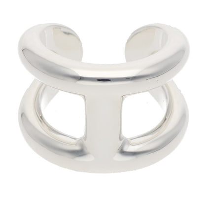 HERMES Osmose GM Silver Ring Size ONE SIZE