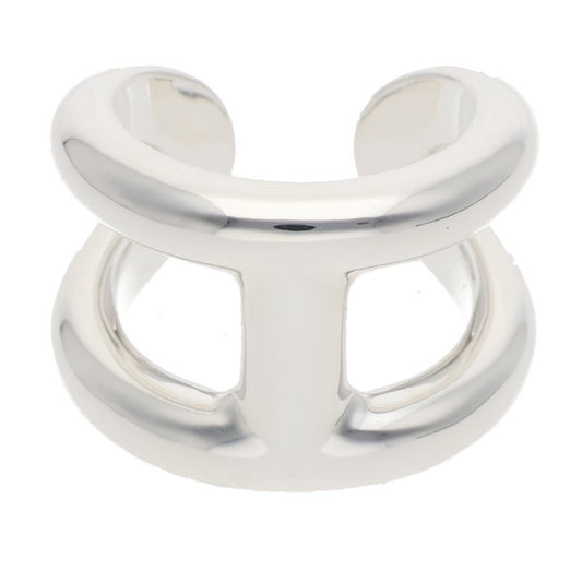 HERMES Osmose GM Silver Ring Size ONE SIZE