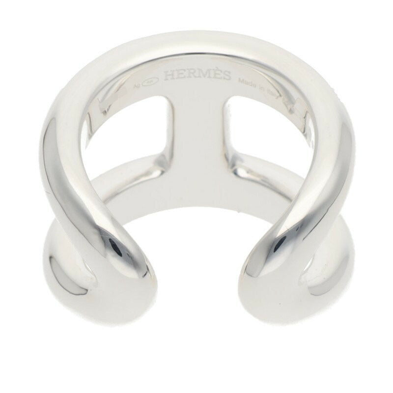 HERMES Osmose GM Silver Ring Size ONE SIZE
