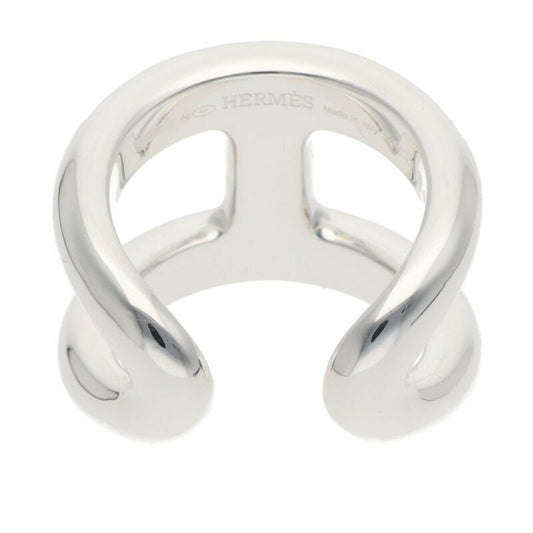 HERMES Osmose GM Silver Ring Size ONE SIZE