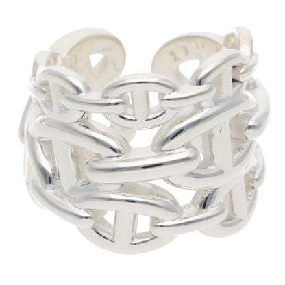 HERMES Chaine d'Ancre Enchainee GM Silver Ring Size ONE SIZE