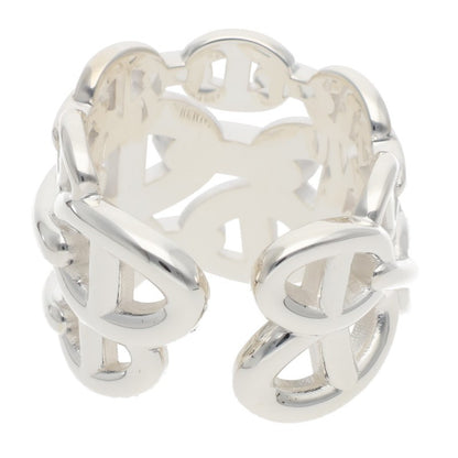 HERMES Chaine d'Ancre Enchainee GM Silver Ring Size ONE SIZE