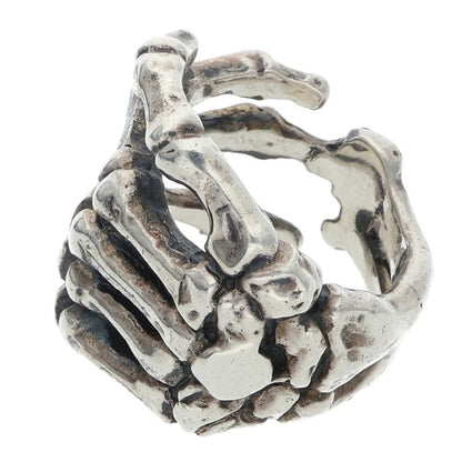 CRAZY PIG BONE HAND 1997 Silver Ring Size ONE SIZE