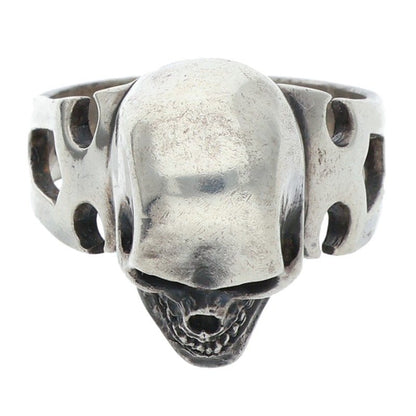 CRAZY PIG CUTAWAY SKULL 2001 Silver Ring Size ONE SIZE