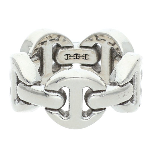HOORSENBUHS DAME CLASSIC TRI-LINK Silver Ring Size ONE SIZE