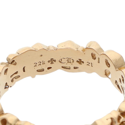 Chrome Hearts 22K Script Band Gold Ring Size ONE SIZE