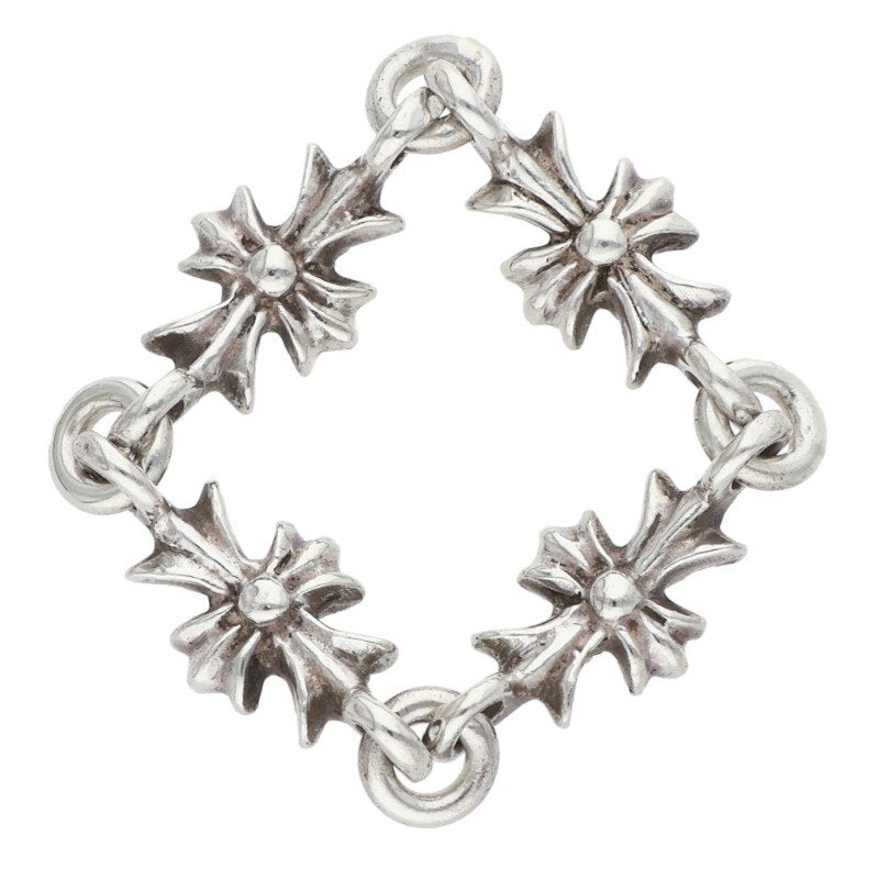 Chrome Hearts TNY E CH PLS Ruby Silver Ring Size ONE SIZE
