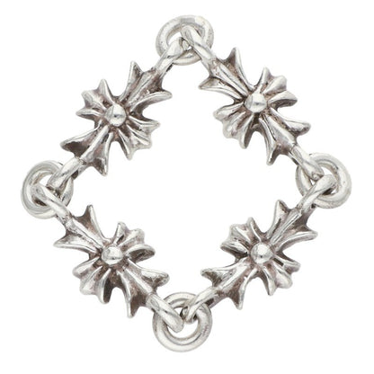 Chrome Hearts TNY E CH PLS Ruby Silver Ring Size ONE SIZE