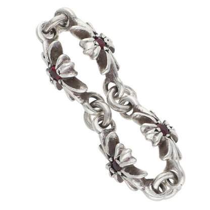 Chrome Hearts TNY E CH PLS Ruby Silver Ring Size ONE SIZE