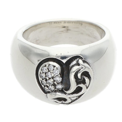 Chrome Hearts Heart In Band Pave Diamond Ring Size ONE Multi