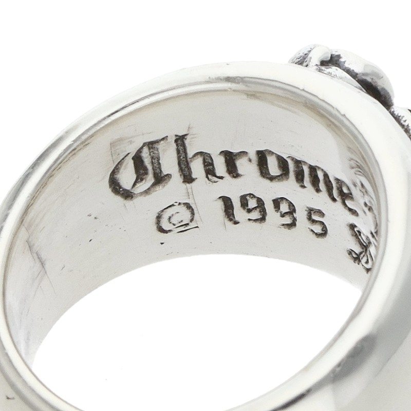 Chrome Hearts Heart In Band Pave Diamond Ring Size ONE Multi