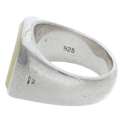TOM WOOD Cushion White MOP Silver Signet Ring Size ONE SIZE