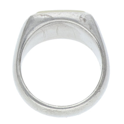 TOM WOOD Cushion White MOP Silver Signet Ring Size ONE SIZE