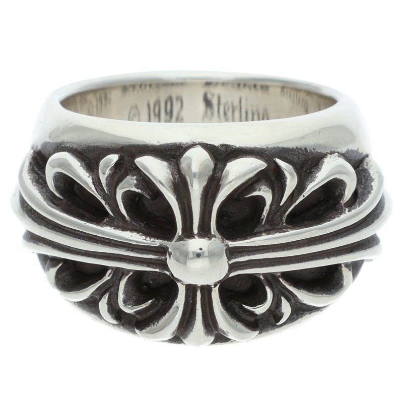 Chrome Hearts FLRL CRS Sterling Silver Ring Size US 5