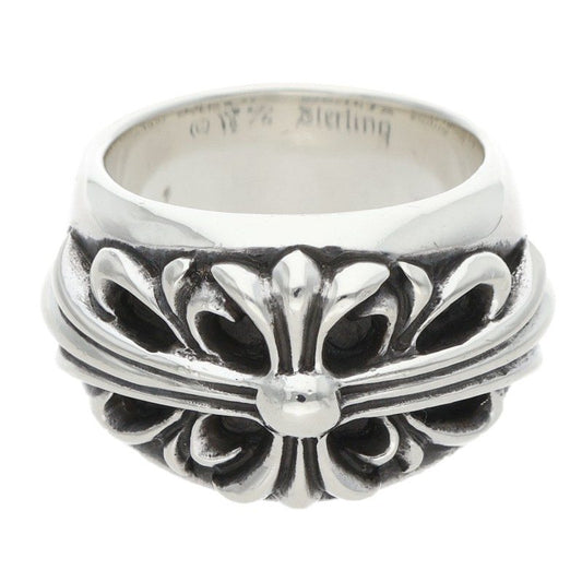 Chrome Hearts FLRL CRS Sterling Silver Ring Size ONE SIZE