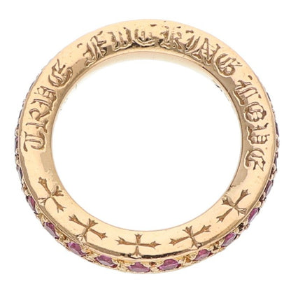 Chrome Hearts 22K Pave Pink Sapphire Gold Ring