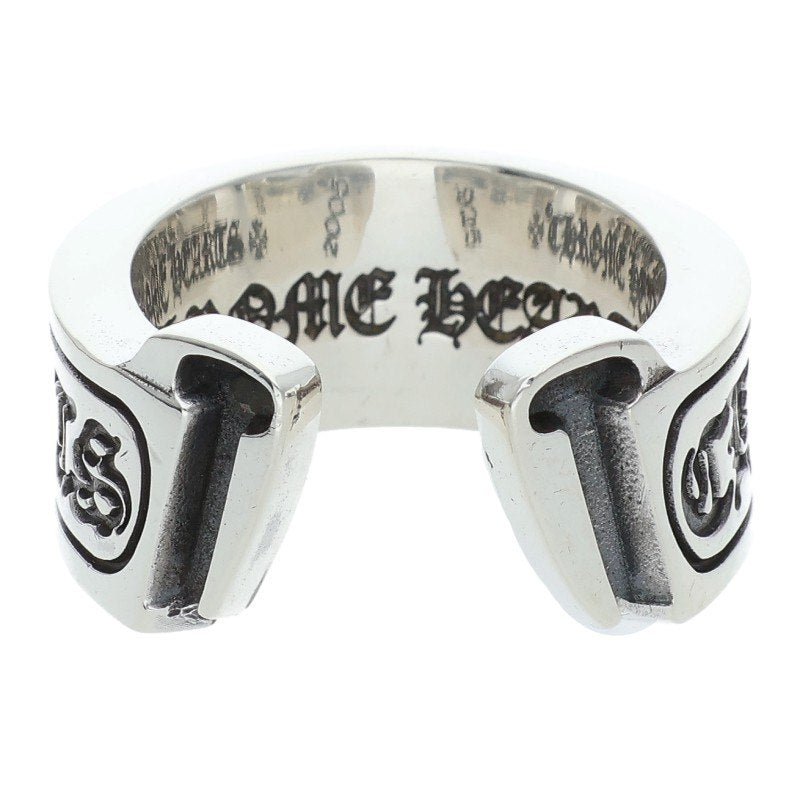 Chrome Hearts LG SCROLL LABEL Silver Ring 925 Size ONE SIZE