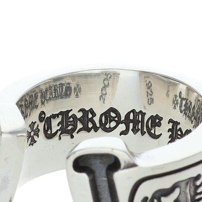Chrome Hearts LG SCROLL LABEL Silver Ring 925 Size ONE SIZE