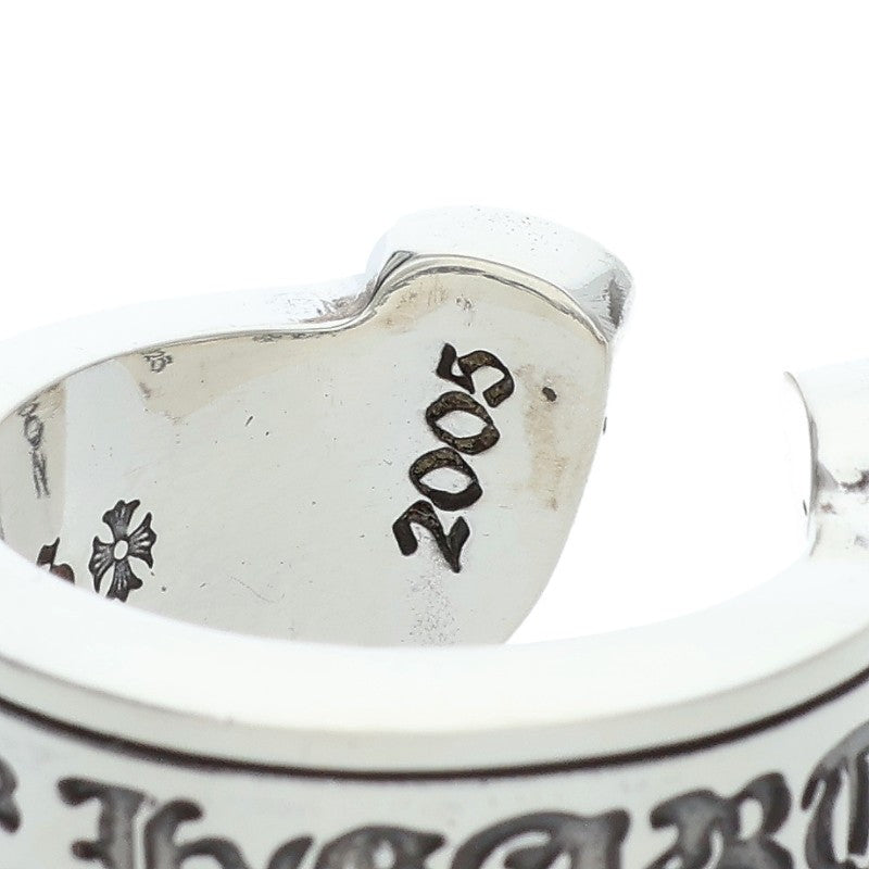 Chrome Hearts LG SCROLL LABEL Silver Ring 925 Size ONE SIZE