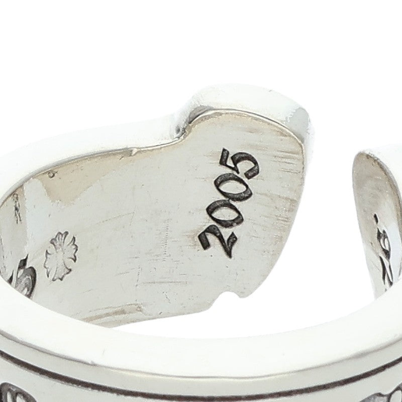 Chrome Hearts LG SCROLL LABEL Silver Ring 925 Size ONE SIZE