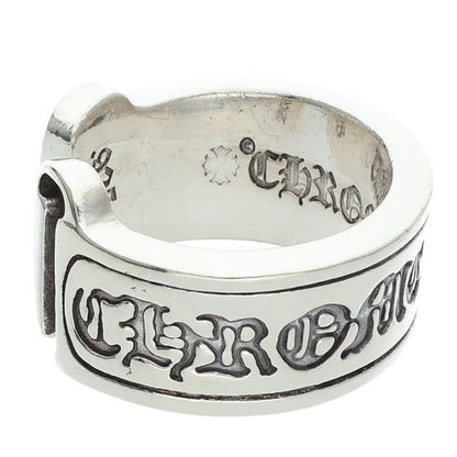 Chrome Hearts LG SCROLL LABEL Silver Ring 925 Size ONE SIZE