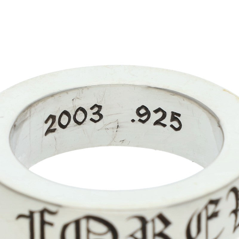 Chrome Hearts 6mm Spacer Forever Silver Ring Size US 4.5