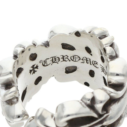 Chrome Hearts Double Floral Cross Silver Ring Size ONE SIZE