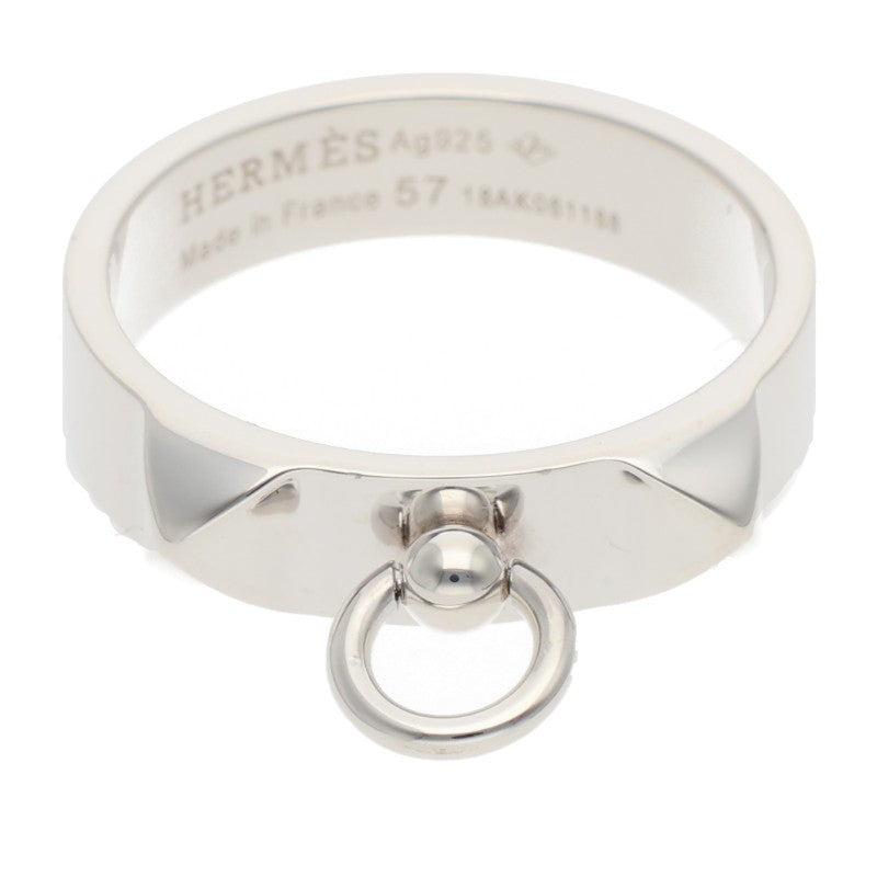 HERMES Collier de Chien PM Silver Ring Size ONE SIZE