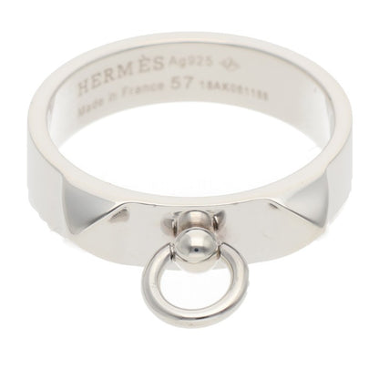 HERMES Collier de Chien PM Silver Ring Size ONE SIZE