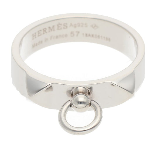 HERMES Collier de Chien PM Silver Ring Size ONE SIZE