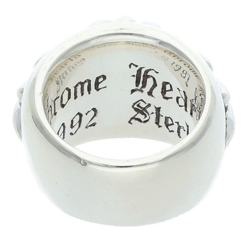 Chrome Hearts Floral Cross Silver Ring Size US 4
