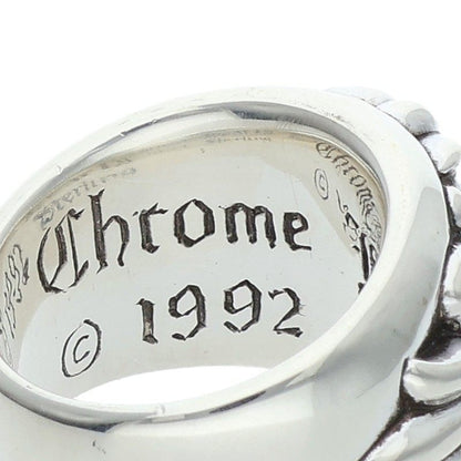 Chrome Hearts Floral Cross Silver Ring Size US 4
